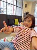 前髪軽めのかわいいマッシュショートボブ