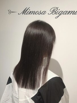 ミモザ ビカミドウ 自由が丘(Mimosa Bigamido) ▼50代セミロング 美髪カット TOKIO酸熱アイロントリートメント