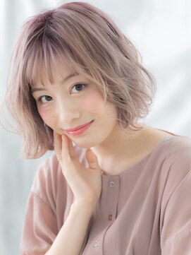 ドクターズサロン LAB 小山店 シースルーバングインナーカラーこなれボブp小山10代20代30代