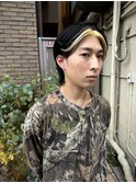 メンズ　ツートンカラー メッシュカラー×ショート