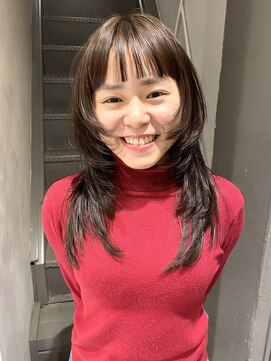 フェンヘアーアイス 中目黒(Fen.hair ici) 20代30代ロングウルフストレートパーマくびれひし形抜け感
