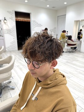タブー 岐阜店(TABOO) シャドウパーマ　刈り上げマッシュ　無造作ヘア