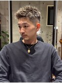 MEN'S/メッシュ×ベリーショート×ピンパーマ/短髪