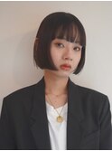 天神大名顔周りレイヤーカットミディアムボブタッセルボブ今泉