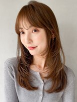 キリ 表参道(kyli)&nbsp;チェリーブラウンホワイトグレージュ前髪くせ毛風カール艶感