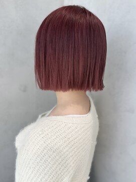 セイドット リー(Say. Ree) Say.ひし形ボブくびれボブレイヤーピンクブラウンダブルカラー