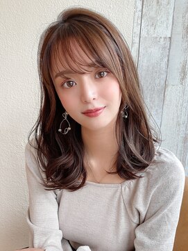 アフロートpd+ KOBE(AFLOATpd+) シャギーレイヤーロング韓国くびれヘアシースルーぱっつん前髪