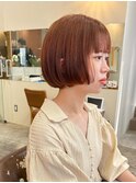 《花屋併設》オレンジブラウン /ミニボブ