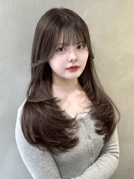 グロー オオミヤ アネックス 大宮(GLROW OMIYA ANNEX) ロングレイヤーシースルーバングワンホンヘア韓国トレンドヘア