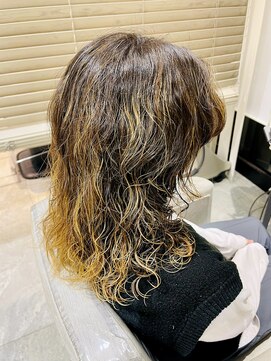 イメージア ボーノ相模大野店(IMAGE-A) 【相模大野パーマ】抜け感ウェットウルフレイヤー