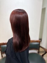 ル ジャルダン 戸塚店(le jardin) 艶感あふれるチェリーレッドの美髪ストレートヘア