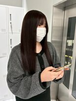 Valone Tokyo レイヤーカット/韓国ヘア/髪質改善【12/1NEW OPEN（予定）】&nbsp;ba13138_暗髪ボルドーブラウンストレートロング韓国レイヤー艶髪