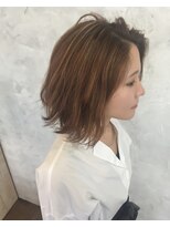ヘア ラボ ニコ 藤沢店(hair Labo nico...) ハイライト#ワイドバング#くびれミディ#モーブカラー