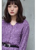 ボルドーカラーが大人かわいい!ナチュラルカール