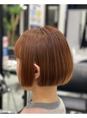 ショートボブ×オイルカラー☆オレンジアッシュ☆