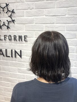 ビューティー エールフォルム 浜松有玉店(BEAUTY YELLFORME) 透明感ダークアッシュ×切りっぱなしボブ