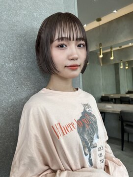 ロンド 表参道店(Lond) 【Lond表参道倉崎涼】ミルクティーベージュが可愛いミニボブ