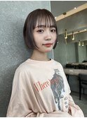 【Lond表参道倉崎涼】ミルクティーベージュが可愛いミニボブ