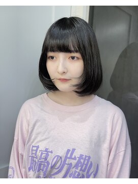 ロンドアヴァントゥス 池袋(Lond aventus) 韓国レイヤー/韓国風/ボブ/髪質改善/黒髪/ブリーチなし〔池袋〕