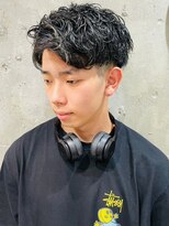 アルフレッド 平針店(alfRed)&nbsp;ツイストスパイラルパーマ　束感　黒髪　ツーブロック　爽やか