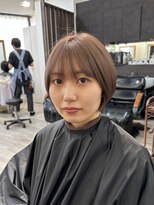 ラゴム 池袋(LAGOM)&nbsp;切りっぱなしボブ/美髪/ピンクブラウン[池袋/髪質改善]