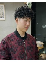ウルフ/アッシュブラック/カルマパーマ/ベリーショート/表参道