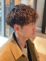 メンズサロン ブロック(Men's Salon bloc) モテ髪　ツイストスパイラルパーマ　マッシュ　ブラウンカラー