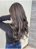 ダブルカラーバレイヤージュベージュカラー白髪ぼかしハイライト