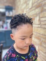 カットハウス パセリ お洒落キッズ☆ゆるめスパイラルパーマ☆理容室/メンズ/バーバー