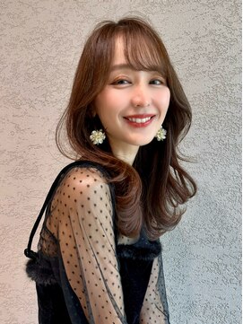 ロンド アンブル 四条烏丸(Lond ambre) 中川智帆/チェリーブラウン/ホワイトグレージュ/ミニウルフ/前髪