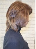 40代50代60代×くびれミディアムレイヤー×クリープパーマ