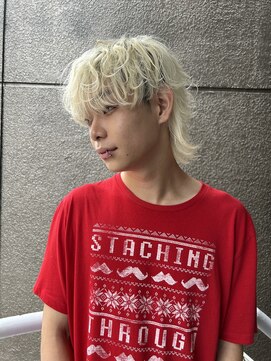 イエナ 渋谷(IENA) ホワイトブロンドマッシュウルフ