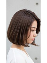 クリー(cree)&nbsp;20代30代40代大人丸みショートボブ×前髪あり【髪質改善】