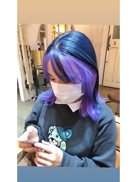 アロウズ(Arrows) ブルーでパープルなインナーカラー