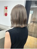 Say.外ハネボブブリーチオリーブグレーアッシュブロンド表参道