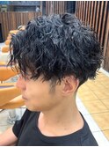 ◎黒髪ツイスパ縦落ちで社会人センターパート
