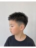 キッズカット＋顔剃り(眉毛込み)　　[あま市/メンズカット/バーバー/キッズ]