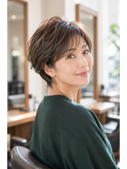 アッシュ 仙川店(Ash)の写真/乾かすだけでサロンの仕上がり。120店の黄金比データが贈る「明日が楽しみになる」褒められ小顔カット