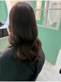 ピンクベージュ巻きスタイル