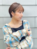 ロンド レイ 立川(Lond Ray)&nbsp;グレージュ/ショートボブ/シースルーバング/前髪/顔周り/立川