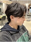 センターパート×毛流れレイヤー