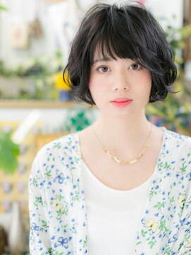 カバーヘア イヴ 戸頭店(COVER HAIR EVE) *EVE戸頭*黒髪＊ダークトーンのくせ毛風ふんわりパーマb