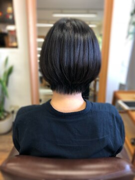 ヘアホスピタル ファニーフェイス(HAIR HOSPITAL funny face) ショートからの伸ばしかけにも♪暗めカラーデザインカラー倉敷