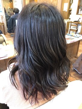 アミュゼラヴィ(amuser ravie) ブリーチ無し透明感カラー/アッシュブラック/アッシュオリーブ