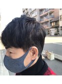 ワンカールパーマ低め刈り上げビジネス柔らかさ自然大人O4
