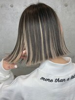 マックス フォー ヘアー(MAX FOR HAIR) 【デザインカラー】綺麗な外ハネボブ×高めインナーカラー