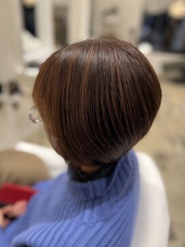 ヘアーデェカラー(hair de KOLOR) 【つくば】大人ショートボブ×白髪ぼかしハイライト30代40代50代