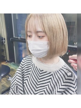 ガルボ ヘアー(garbo hair) #ハイトーン#ブロンド#10代#20代#高知