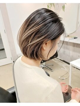 パープル(purple) ホワイトベージュグラデ