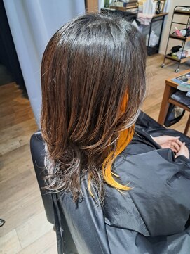 ピープス(PEEPS) インナーカラー☆オレンジ☆